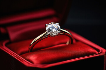 Beautiful diamond ring for engagement ceremony.