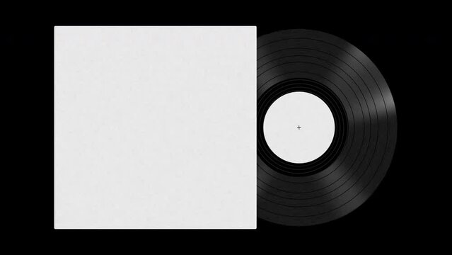 Vinyl Record With Envelope Mockup On Transparent Alpha Channel Background