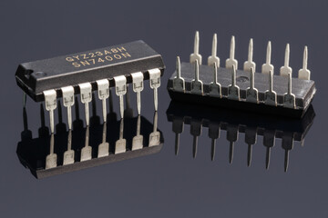 Two 7400 logic chip
