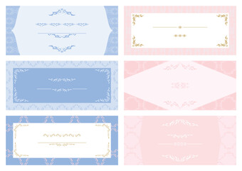 背景 フレーム 模様 エレガント 装飾素材セット