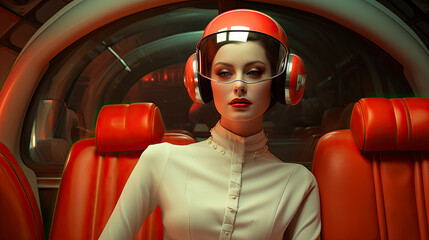 Retro Futurism, Combine vintage Woman fashion pieces with futuristic elements