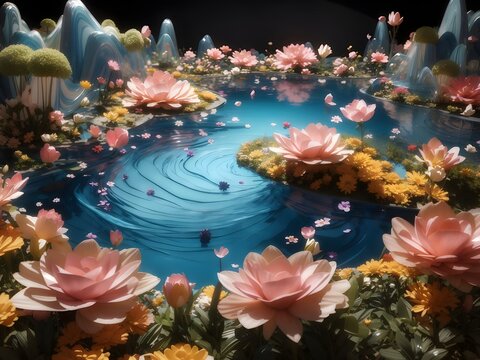 Flores que bailan en un mundo de ilusi&oacute;n 