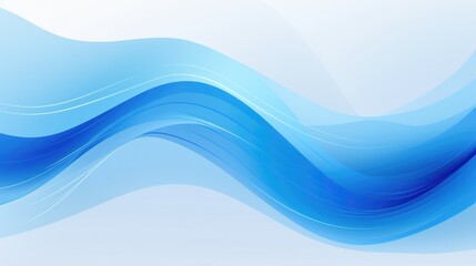 Fototapeta premium Blue long vector banner or background and various colors combined into smooth lines resembling long waves.