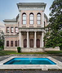 Historic Ottoman 19th century Mecidiye Pavilion, located in Beykoz, Istanbul, Turkey. The pavilion...