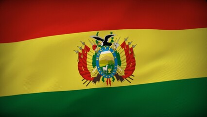 Fototapeta premium Bolivia Captivating Flag Dance: National Flag Performance