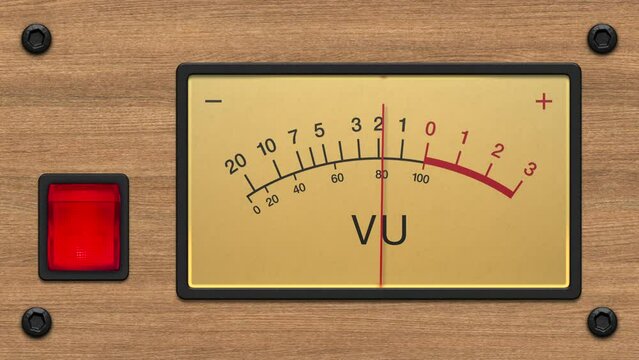 Retro Analog Vu Meter On Old Amplifier
