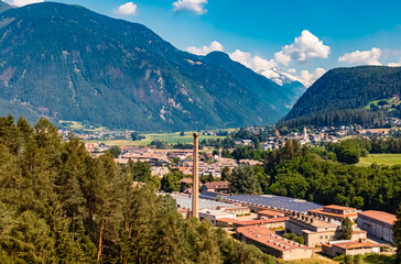 Alpine summer view near Bruneck, Brunico, Pustertal, Trentino, Bozen, South Tyrol, Italy