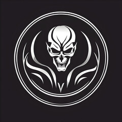 Logo design with skull. Generative AI