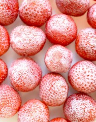 冷凍いちご、冷凍イチゴ、冷凍苺、冷凍フルーツ、冷凍野菜の背景素材