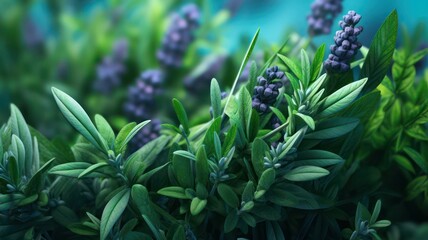 Fresh lavender created with Generative AI