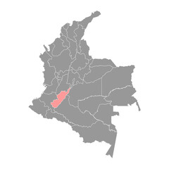 Huila department map, administrative division of Colombia.