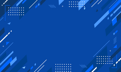 【青・水色・ネイビー系】モダン・ミニマルな・幾何学のビジネス背景素材