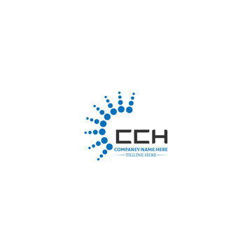CCH letter logo design in 3 style. CCH polygon, circle, triangle, hexagon, flat and simple style with black and white color variation letter logo set in one artboard CCH logo, CCH.