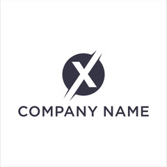 X letter logo for company brand identity, travel, logistic, business logo template. Initial blue color X letter alphabet logo