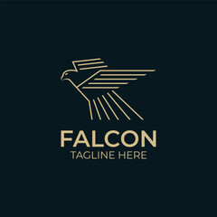 Falcon line logo and icon