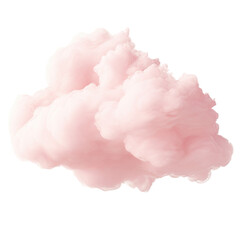 Pink clouds isolated on white background