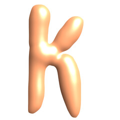 3d rendered illustration of a k