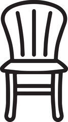 Modern Chair Design for Stylish Home Interior - Furniture Outline Icon