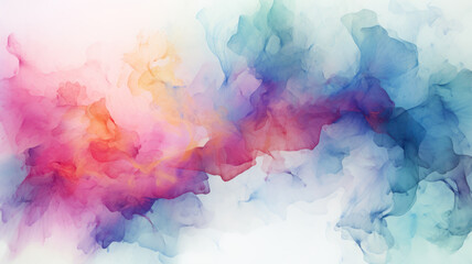 Watercolor Stains on White Background