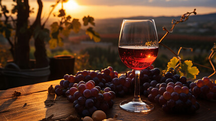 Weintrauben und Genuss
