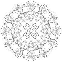 Beautiful and seamless concept. Abstract mandala pattern, blooming koleidoscope theme. Great for corporate, business and decoration
