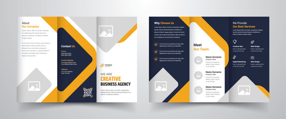 Modern and creative corporate business trifold brochure template

