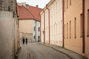 A quiet street in the Old Town of Vilnius, Lithuania
