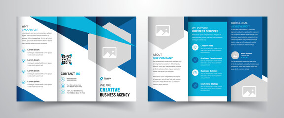 Modern and creative corporate business trifold brochure template
