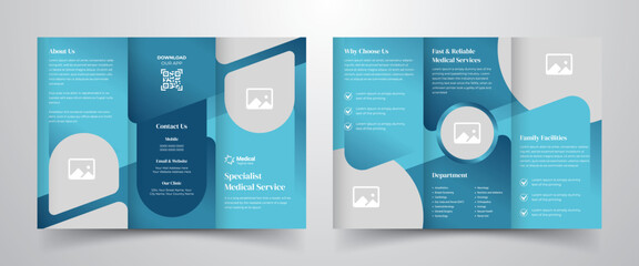 Modern and creative trifold brochure design for medical healthcare service promotional