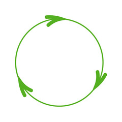 Recycle icon symbol. Recycling and rotation arrow icon. Vector. Illustration.