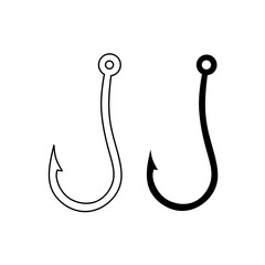 fishing hook icon vector on white background.hook icon