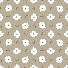 Seamless pattern design with floral elements vector