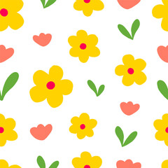 Abstract floral seamless pattern design vector