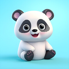 Fototapeta premium panda in cartoon