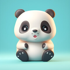 Fototapeta premium panda in cartoon
