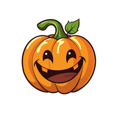 halloween jack-o-lantern pumpkin isolated on white