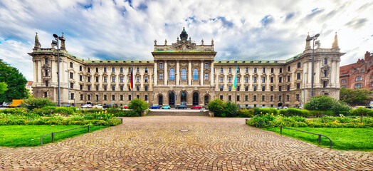 Munich - Panorama of Palace of Justice - Justizpalast, Bavaria, Germany