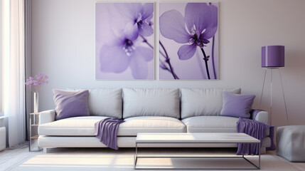 Elegant furnishings in a cozy living area. Lavender