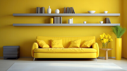 Inviting decor in a comfortable living space. Lemon