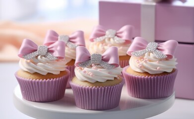 Delicious cupcake beautifully decorated.
