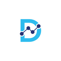 letter d molecule logo design