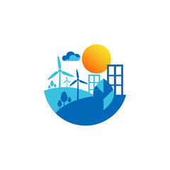 landscape building logo design modern