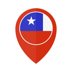 Chile map pin icon. Vector.