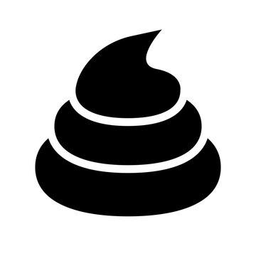 Poop silhouette icon. Poo. Vector.