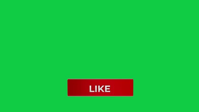 Like, Follow, Share 3d Animated Green Screen