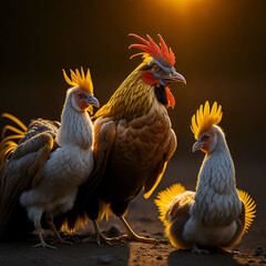 Fototapeta premium Chicken photography, generative ai