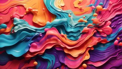 Fotobehang colorful background pictures Ready gradient design with fluid shapes ai generated  © Sorawit