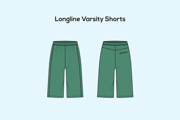 Longline Varsity Shorts