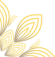 luxury elegant gold floral frame border decoration