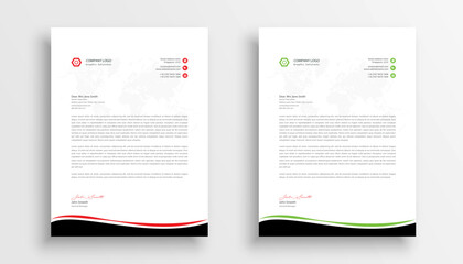 Professional and modern corporate business letterhead design